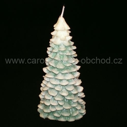 Svíčka stromek kulatý zasněžený