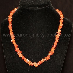 Náhr. 45 cm Karneol tmavý