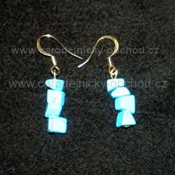 Náušnice sekané tyrkenit