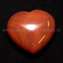 Srdce achát červený