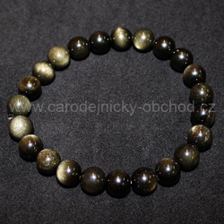 Náramek Obsidián zlatý