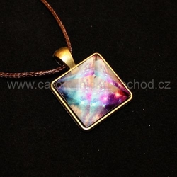 Přívěsek 4D Pyramida Souhvězdí svítící