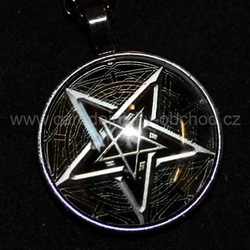 Přívěsek 3D Pentagram obrácený