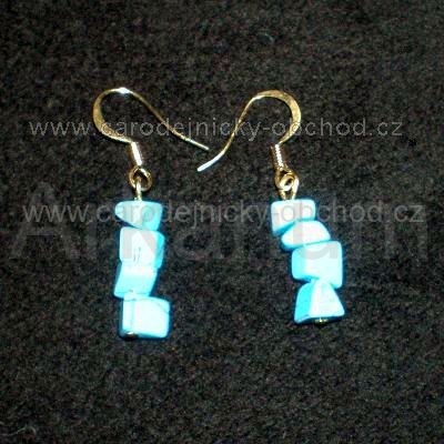 Náušnice sekané tyrkenit
