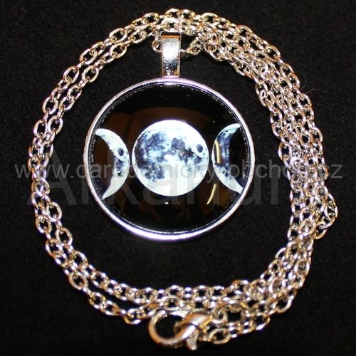 Přívěsek 3D Trojměsíc černý