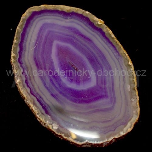 Plátek fialového achátu