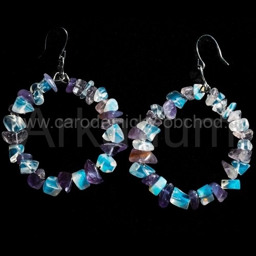 Náušnice Ametyst-Opalit