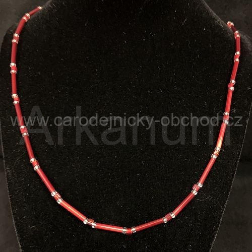 Náhrdelník červený 2