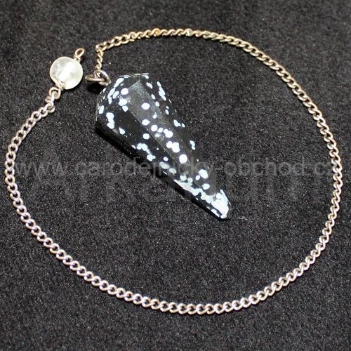 Kyvadlo Obsidián vločkovaný