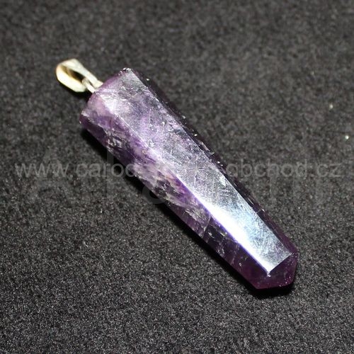 Přívěsek ametyst jehlan