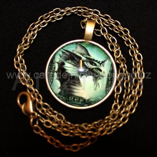 Přívěsek 3D Drak zelený