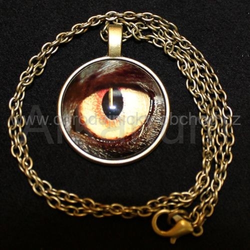 Přívěsek 3D Kočičí oko hnědé