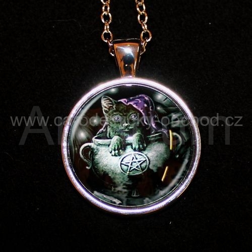 Přívěsek 3D Kočka v kotlíku