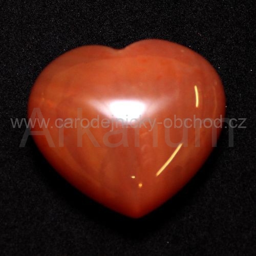 Srdce achát červený