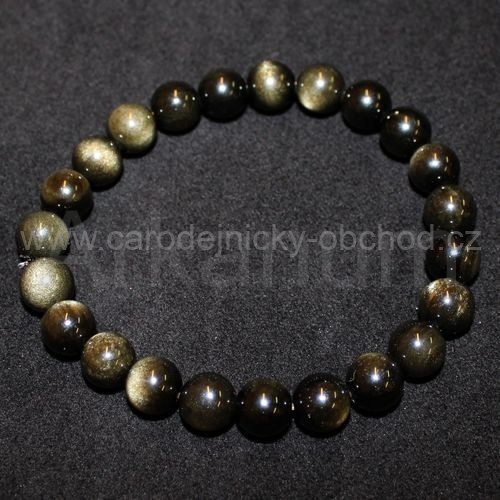 Náramek Obsidián zlatý