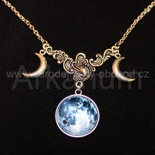 Náhrdelník Měsíc 3D 