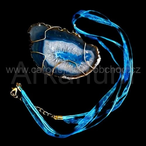 Drátovaný Achát modrý