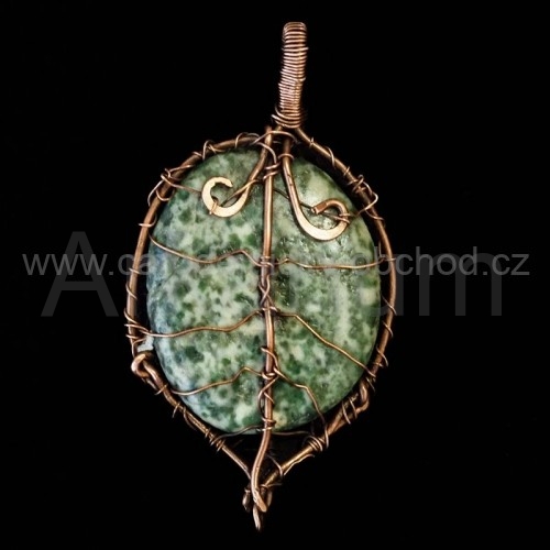 Drátovaný Mechový achát 2