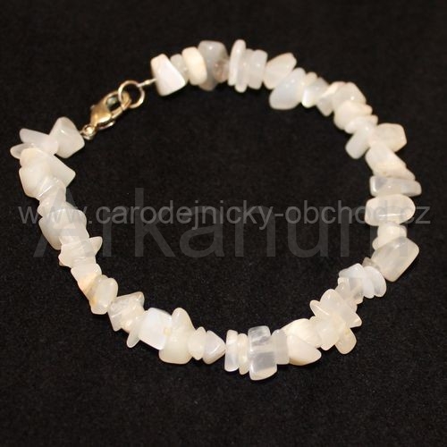 Náramek Měsíční kámen bílý zapínání