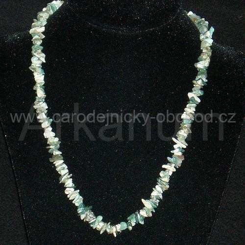 Náhr. 45 cm Achát mechový