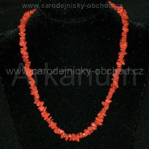 Náhr. 45 cm Jaspis červený